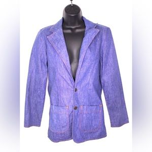 Billy the Kid Rare Vintage Cotton Long Sleeve Jean Jacket Size 16 Kids/ Adult S